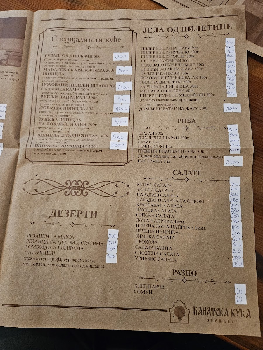 Menu Banatska Kuća-9