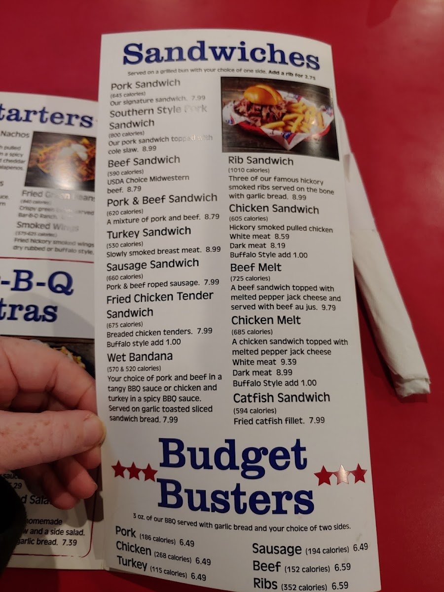 Menu Bandana's Bar-B-Q Fairview Heights, Il-6