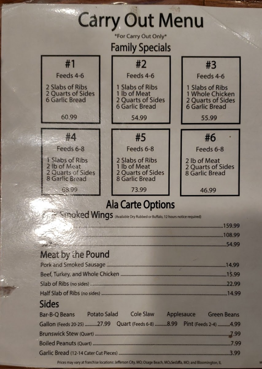 Menu Bandana's Bar-B-Q Fairview Heights, Il-9
