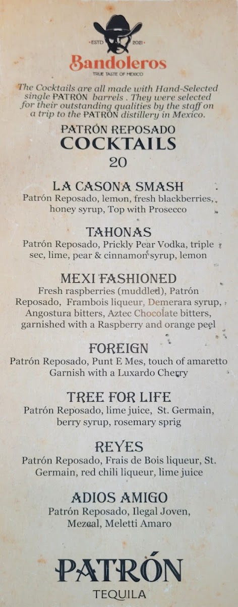Menu Bandoleros Mexican Grill-6