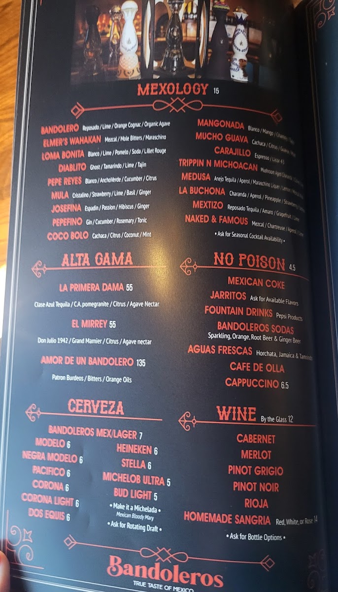 Menu Bandoleros Mexican Grill-8