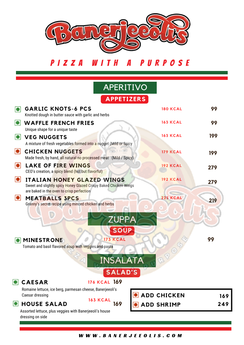 Menu Banerjeeoli's Pizza With A Purpose-2