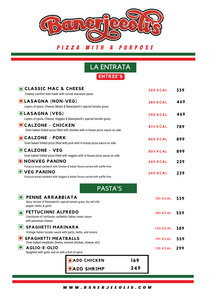Menu Banerjeeoli's Pizza With A Purpose-5