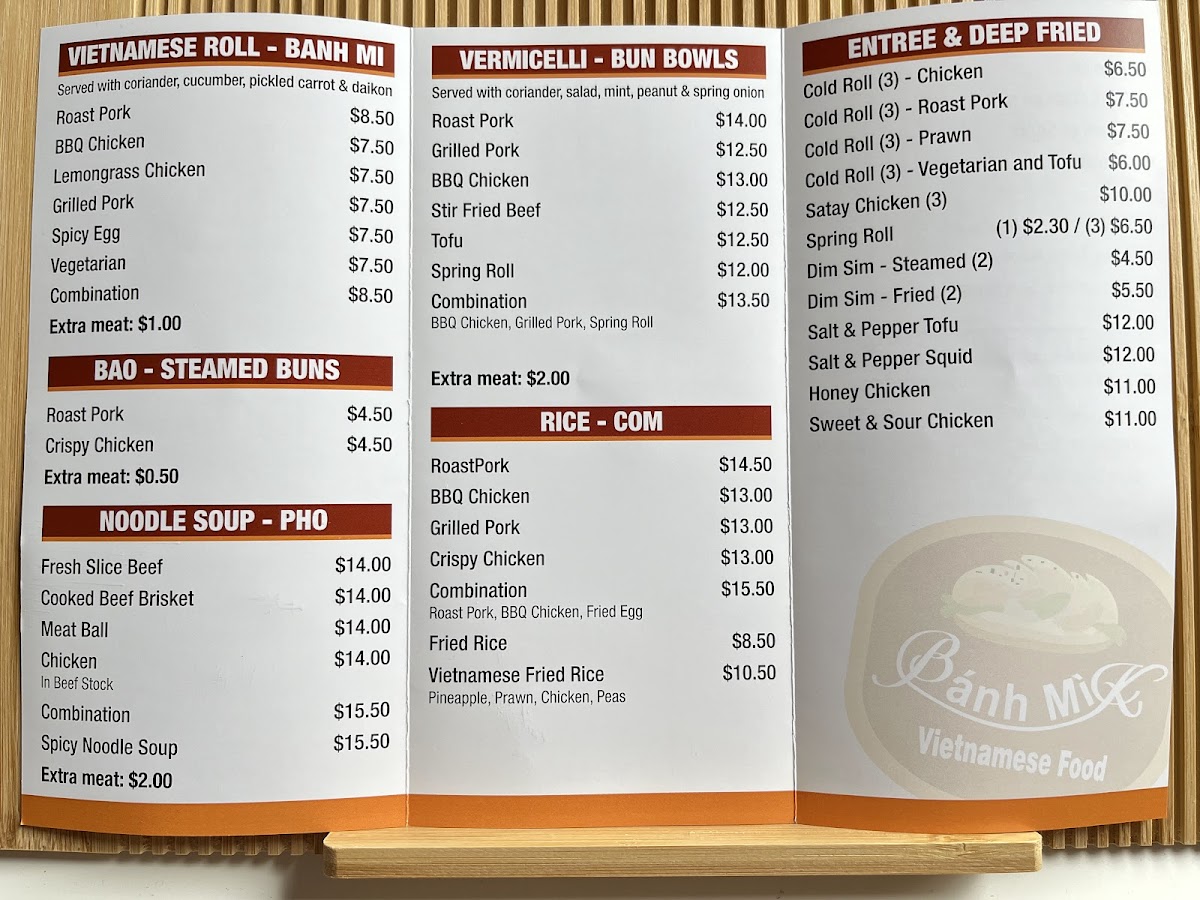 Menu Banh Mi K-1