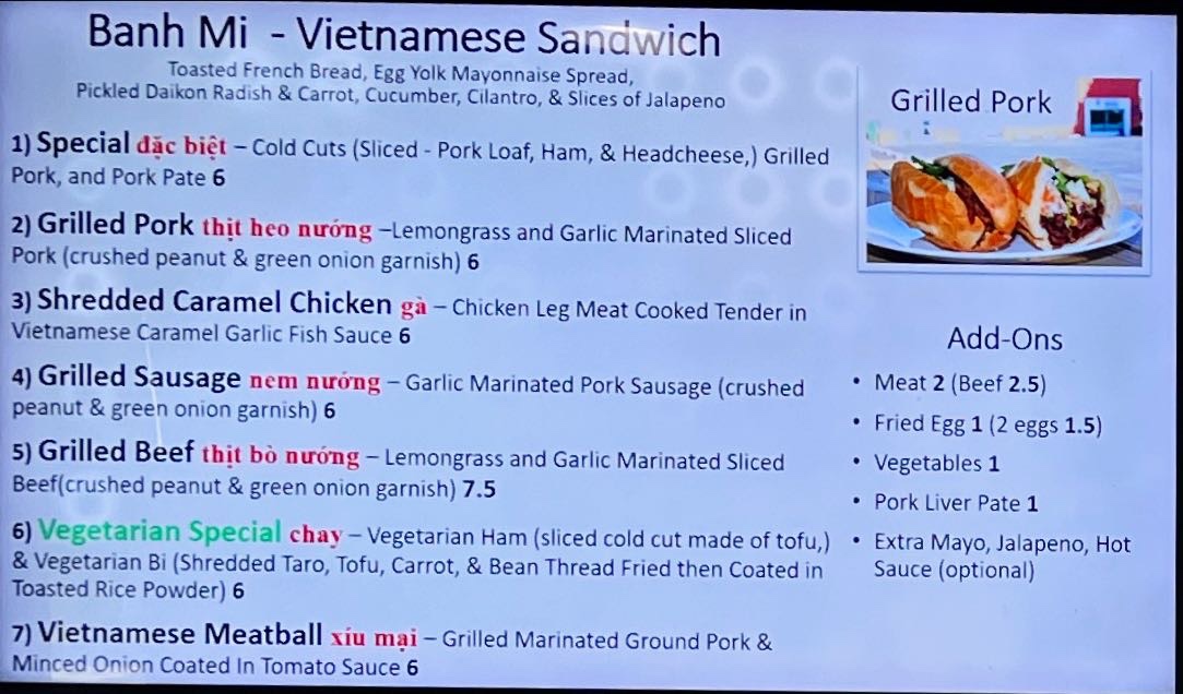 Menu Banh Mi My Tho Vietnamese Sandwich-8