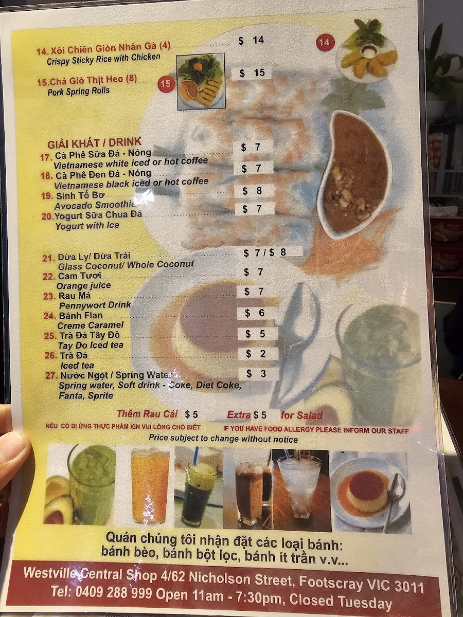Menu Bánh Xèo Tay Do Vietnamese Restaurant-1