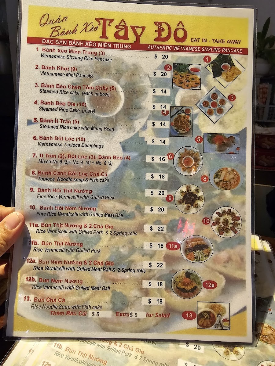 Menu Bánh Xèo Tay Do Vietnamese Restaurant-2