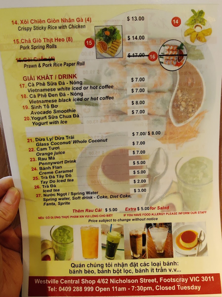 Menu Bánh Xèo Tay Do Vietnamese Restaurant-3