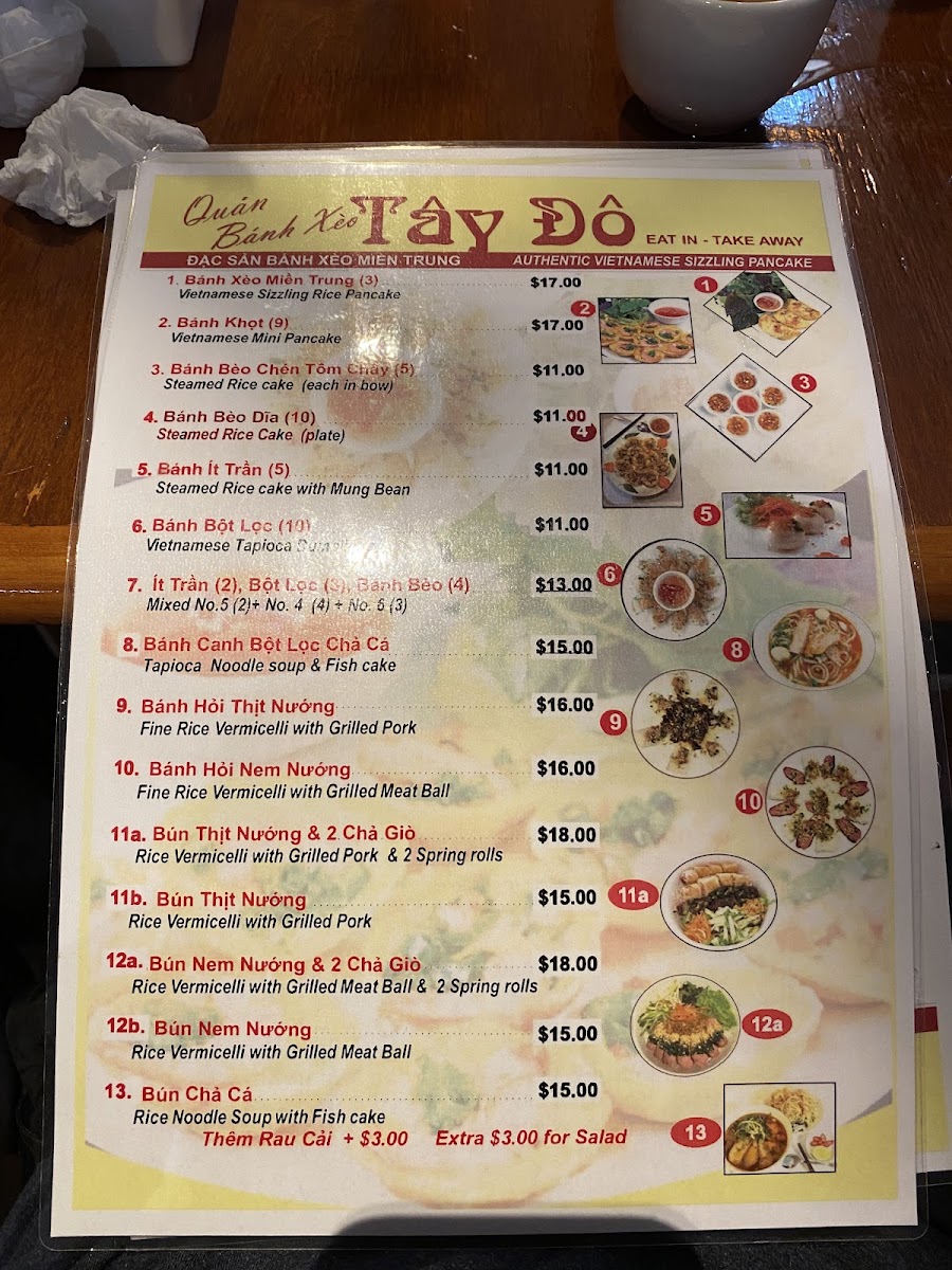 Menu Bánh Xèo Tay Do Vietnamese Restaurant-6