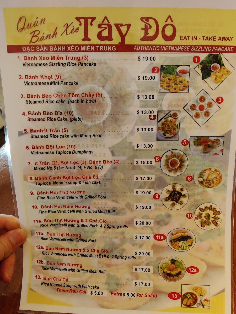 Menu Bánh Xèo Tay Do Vietnamese Restaurant-7