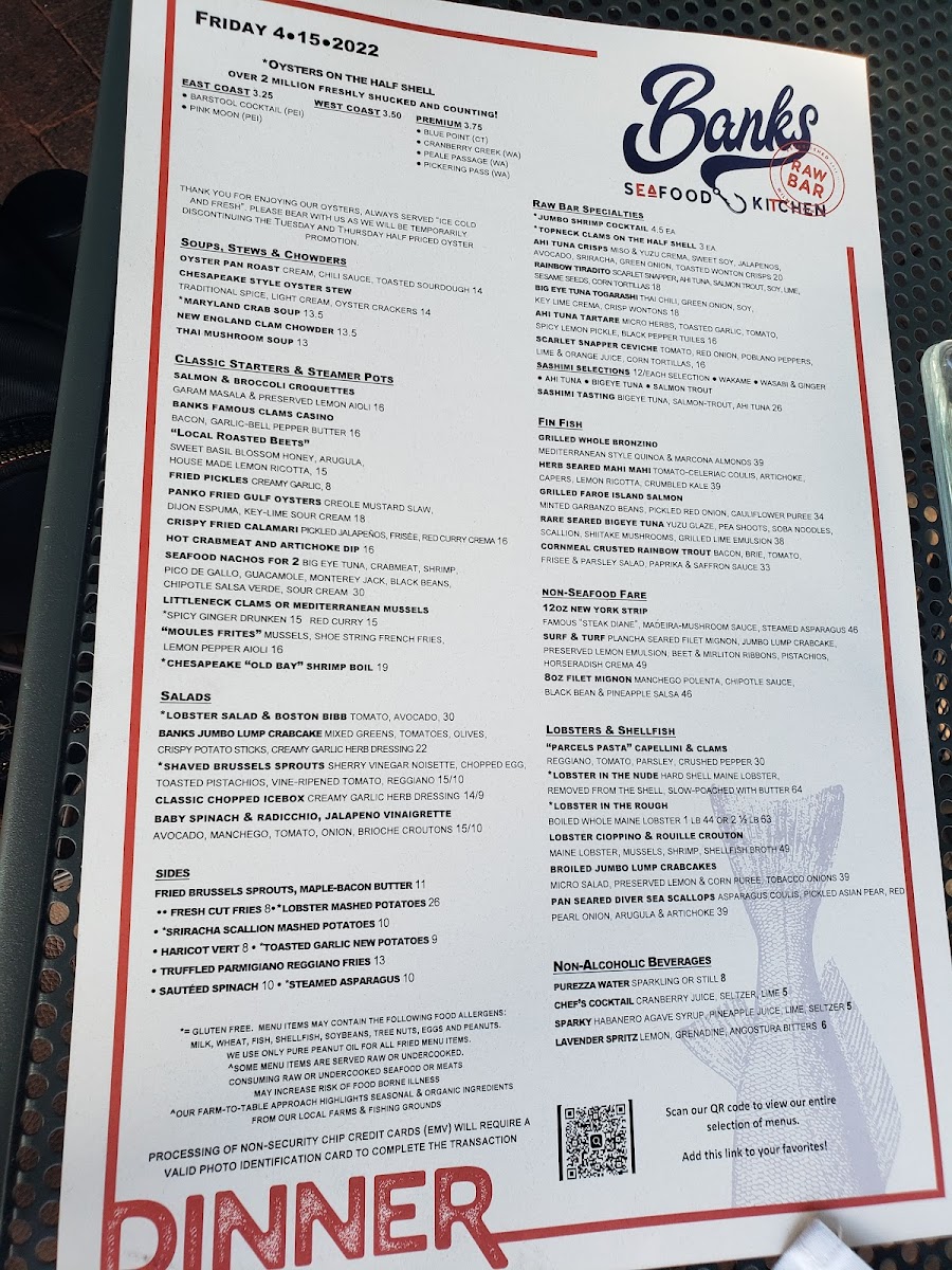Menu Banks' Seafood Kitchen And Raw Bar-10
