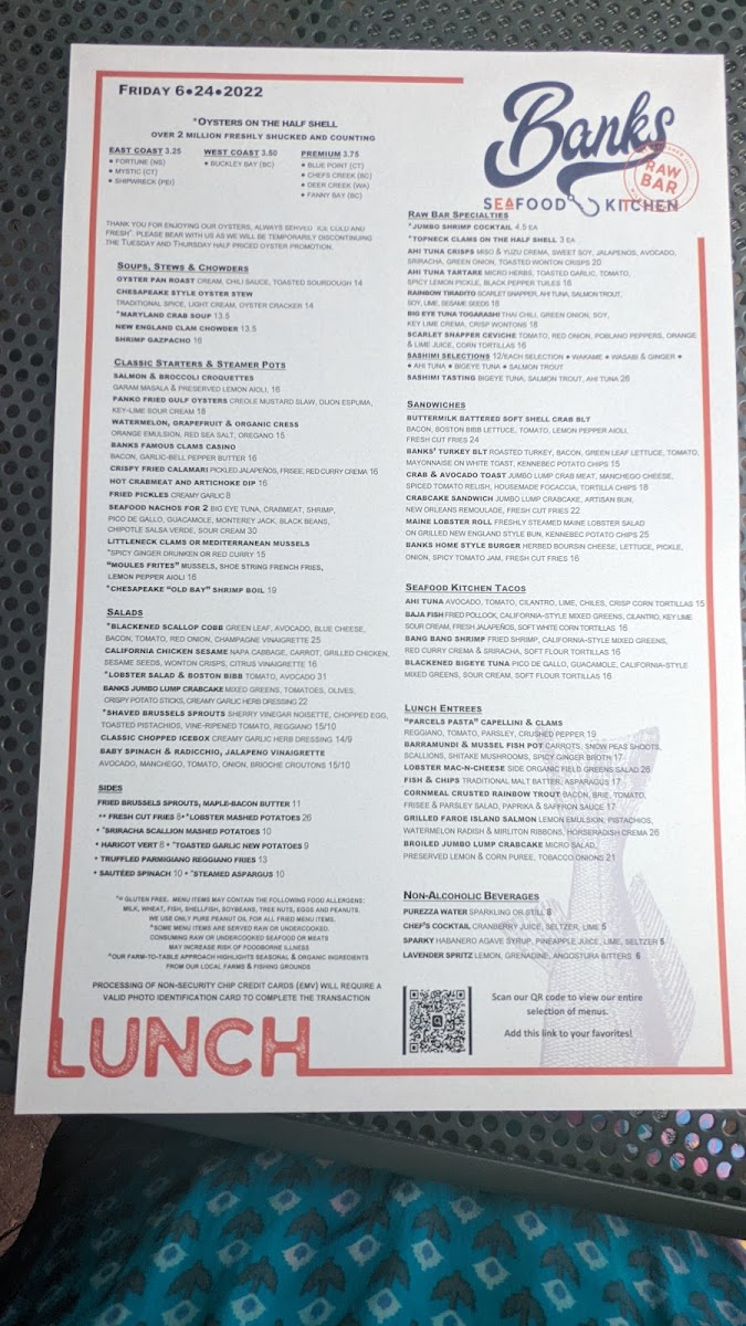 Menu Banks' Seafood Kitchen And Raw Bar-6