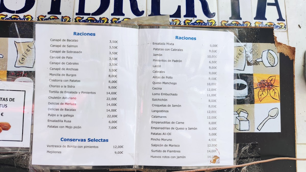 Menu Bar Asturias-2