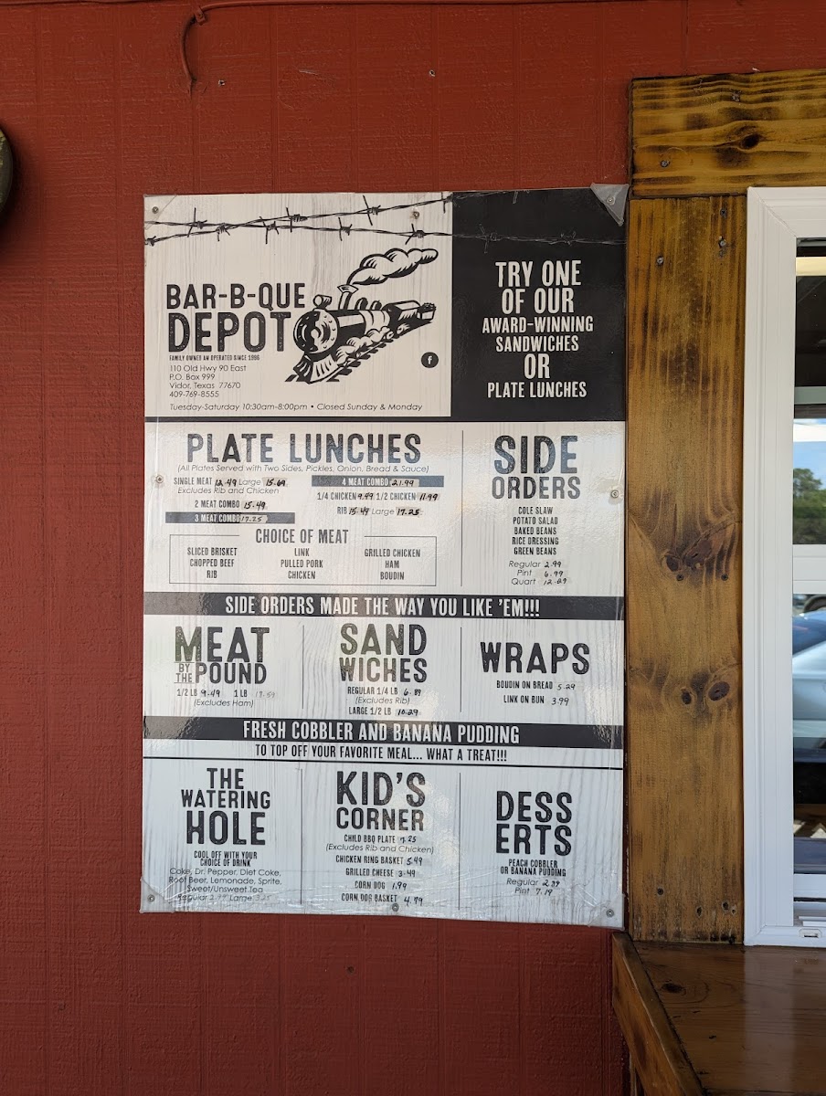 Menu Bar-B-Que Depot-1