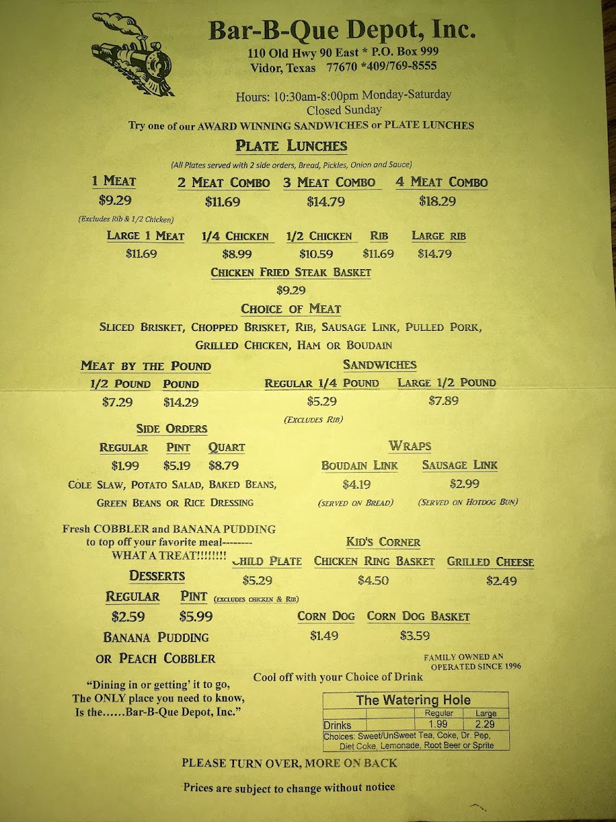 Menu Bar-B-Que Depot-4