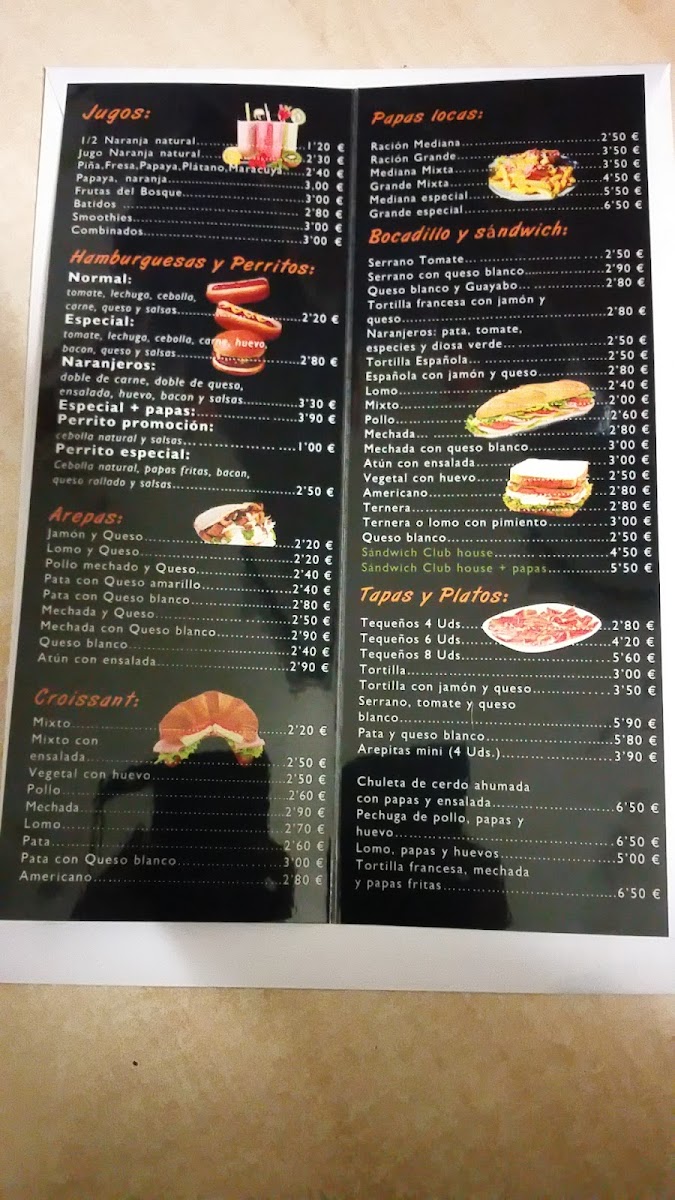 Menu Bar Cafe Los Naranjeros-2