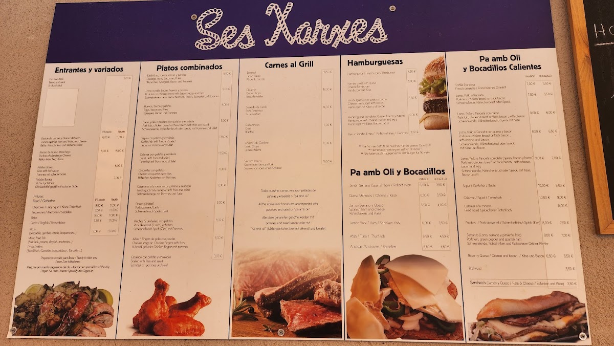 Menu Bar Cafeteria Ses Xarxes S'illot-3
