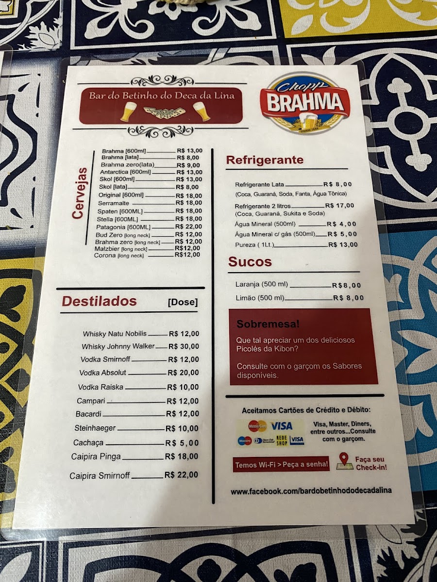 Menu Bar Do Betinho Do Deca Da Lina-1