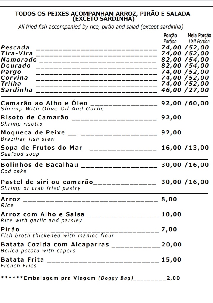 Menu Bar Do Peixe-9