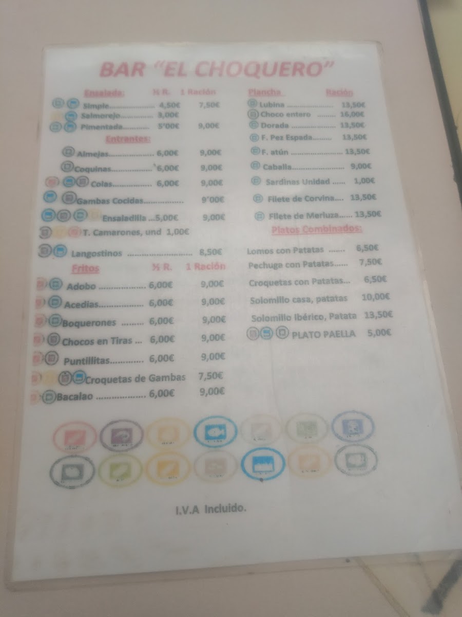 Menu Bar El Choquero-3