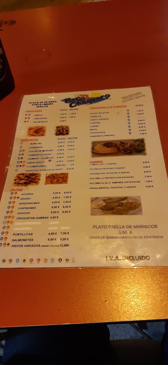 Menu Bar El Choquero-5