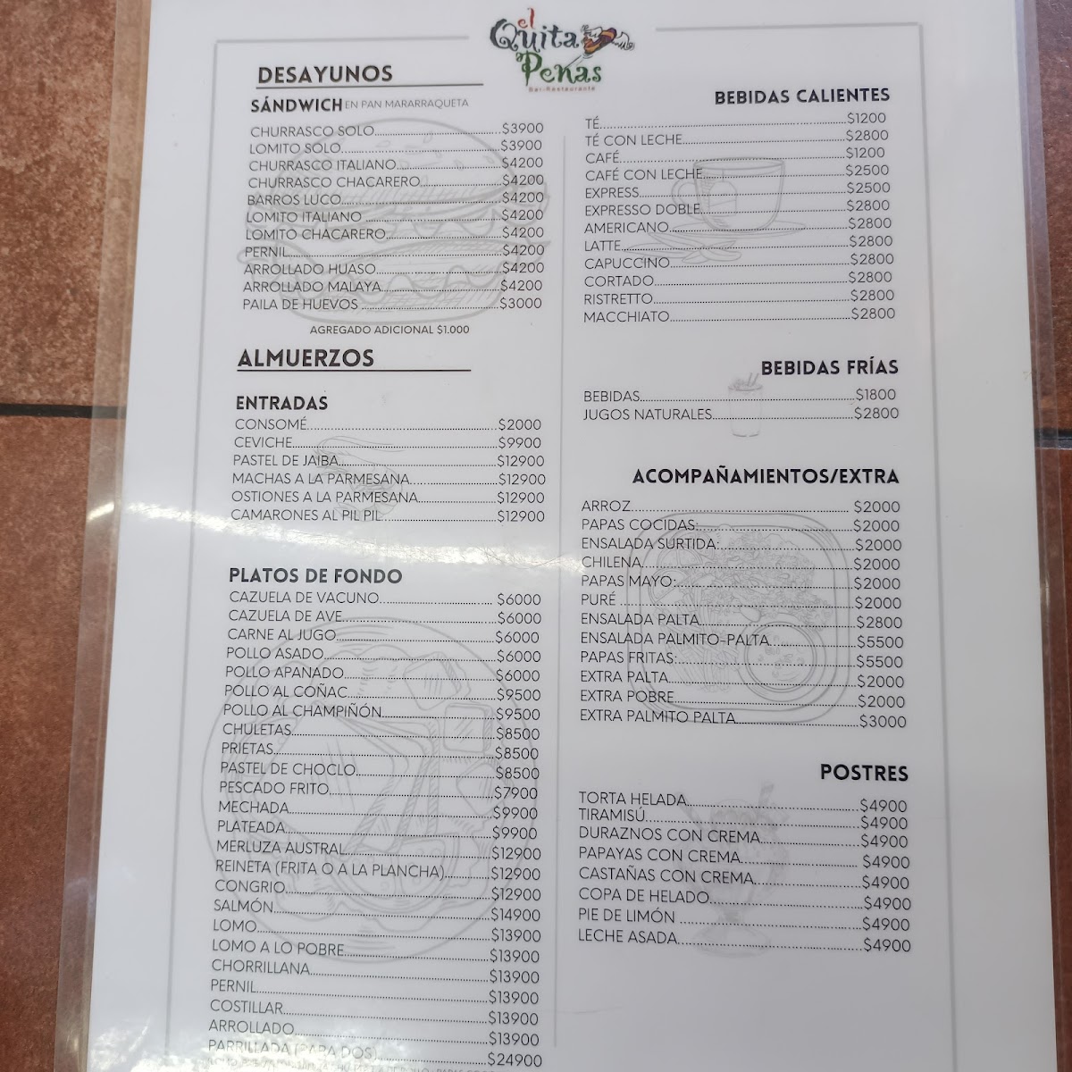 Menu Bar El Quitapenas-4
