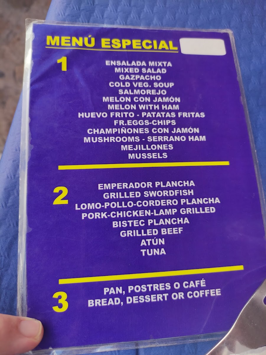 Menu Bar El Rincón De Embrujo-2