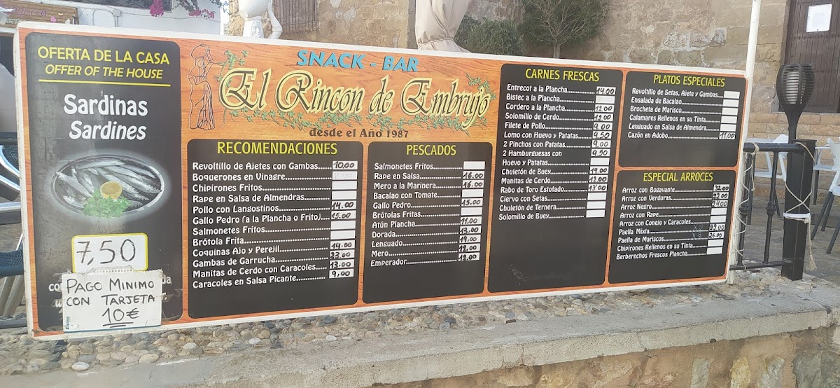 Menu Bar El Rincón De Embrujo-3