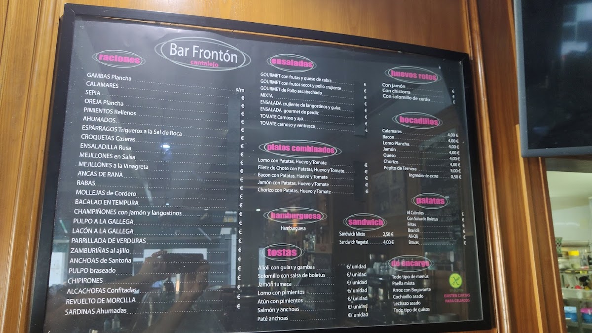 Menu Bar Frontón Cantalejo-6