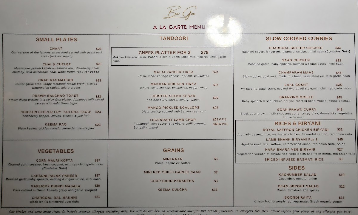 Menu Bar Goa Toronto-7