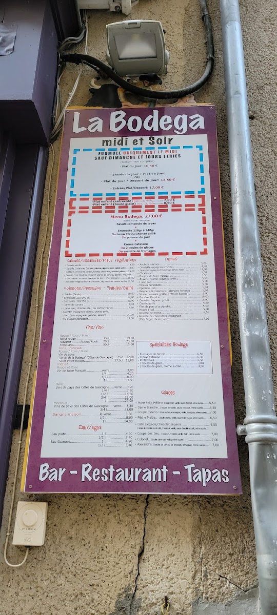 Menu Bar La Bodéga-2