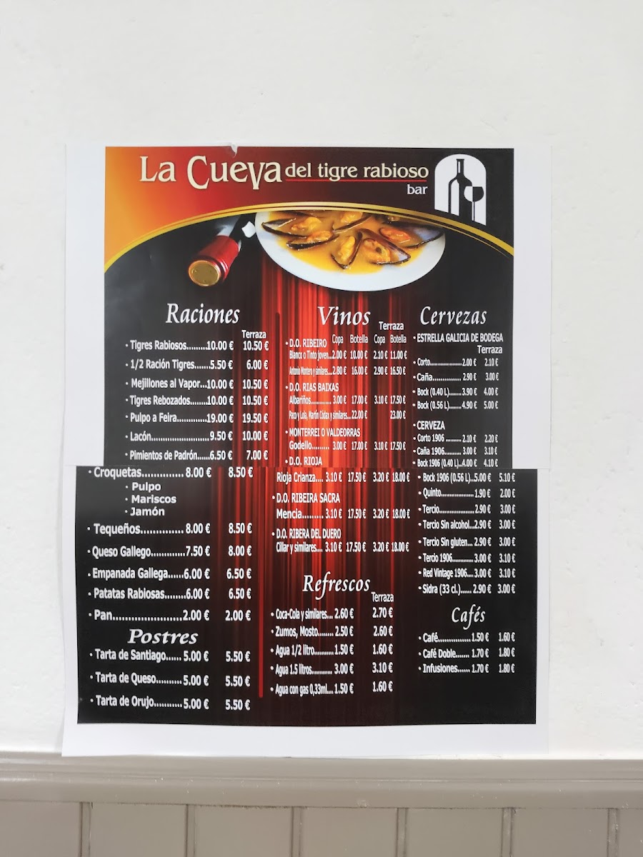 Menu Bar La Cueva-2