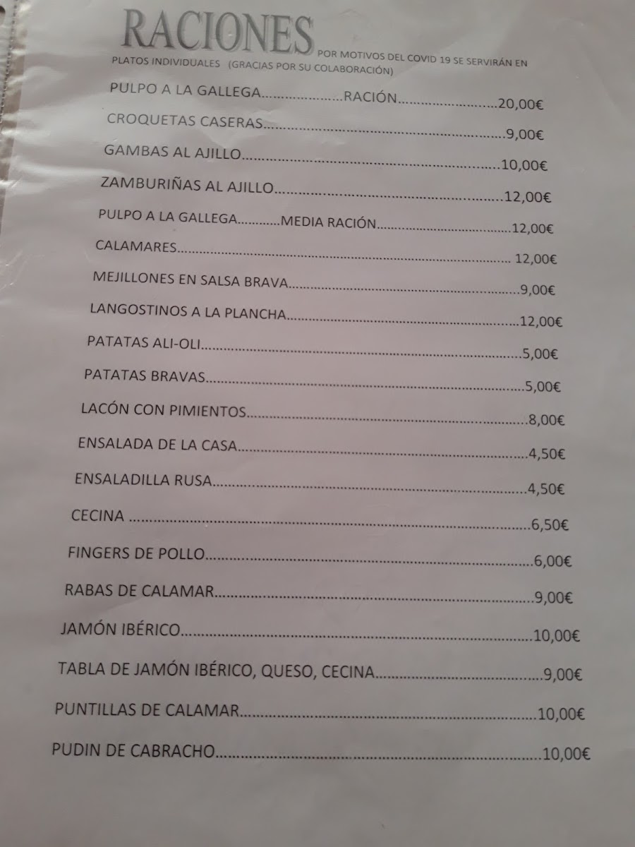 Menu Bar Las Lomas-2