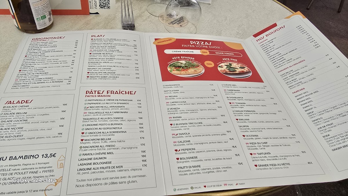 Menu Bar Pizzeria Restaurant Brasserie Le Bellini-10