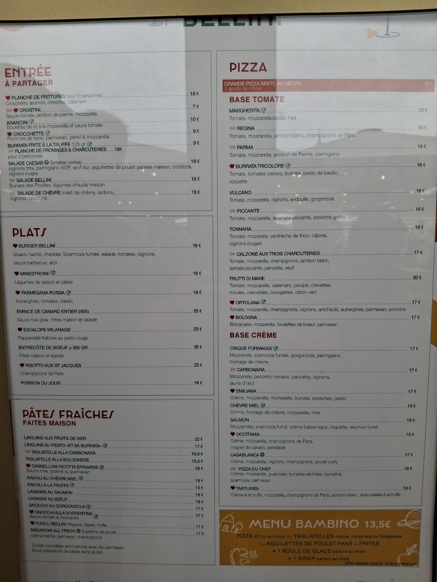 Menu Bar Pizzeria Restaurant Brasserie Le Bellini-4