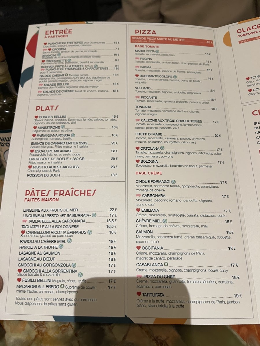 Menu Bar Pizzeria Restaurant Brasserie Le Bellini-7