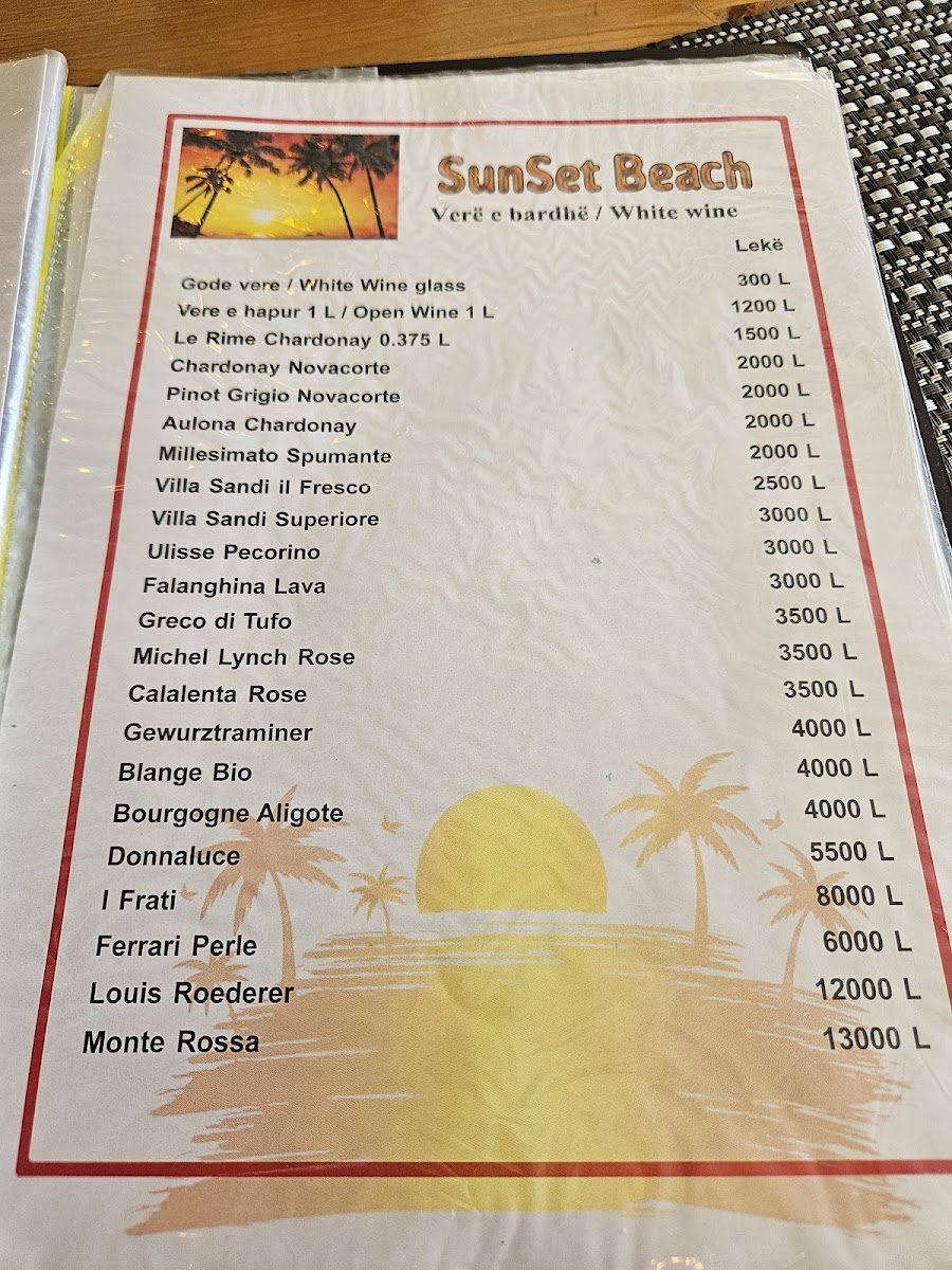 Menu Bar Pizzeria Sunset-4