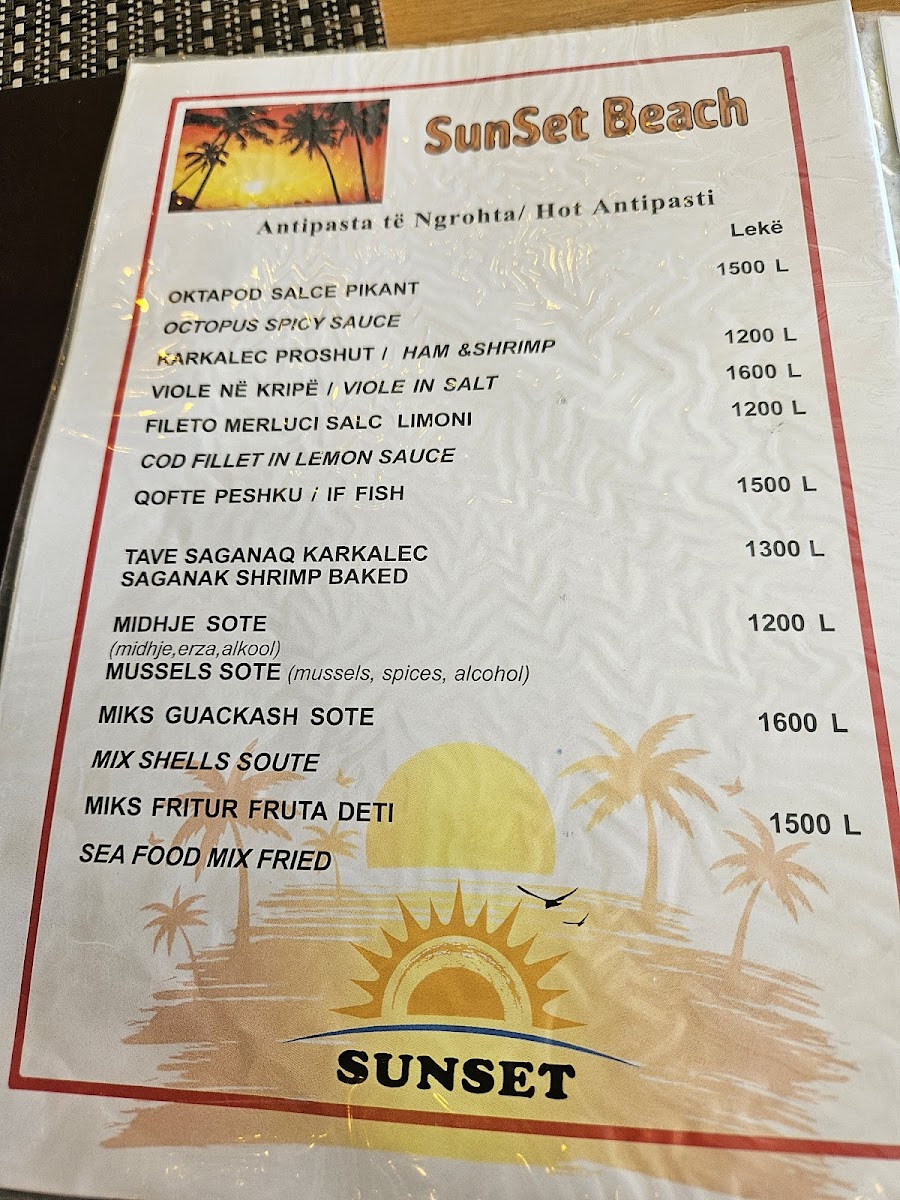 Menu Bar Pizzeria Sunset-5