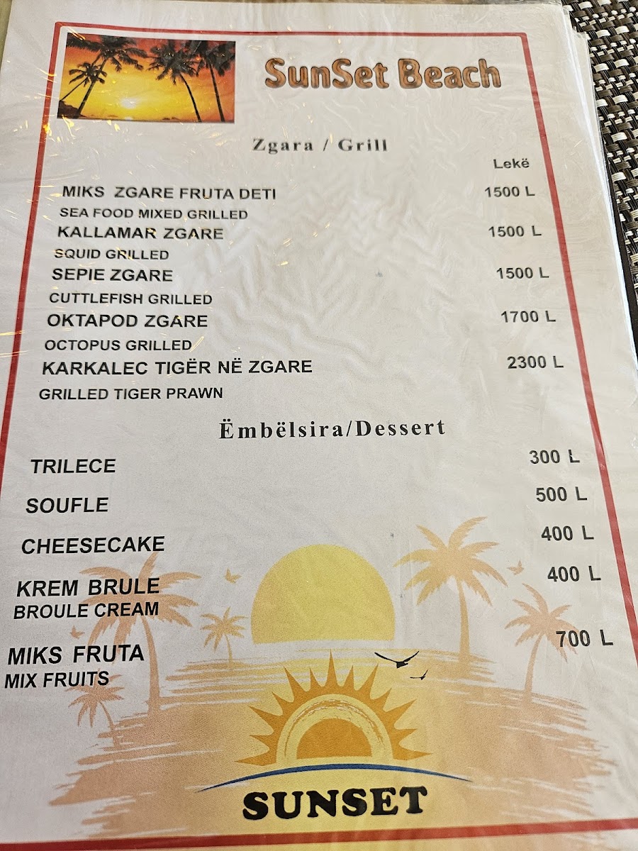 Menu Bar Pizzeria Sunset-6