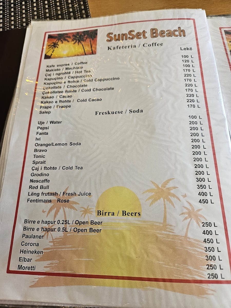 Menu Bar Pizzeria Sunset-7