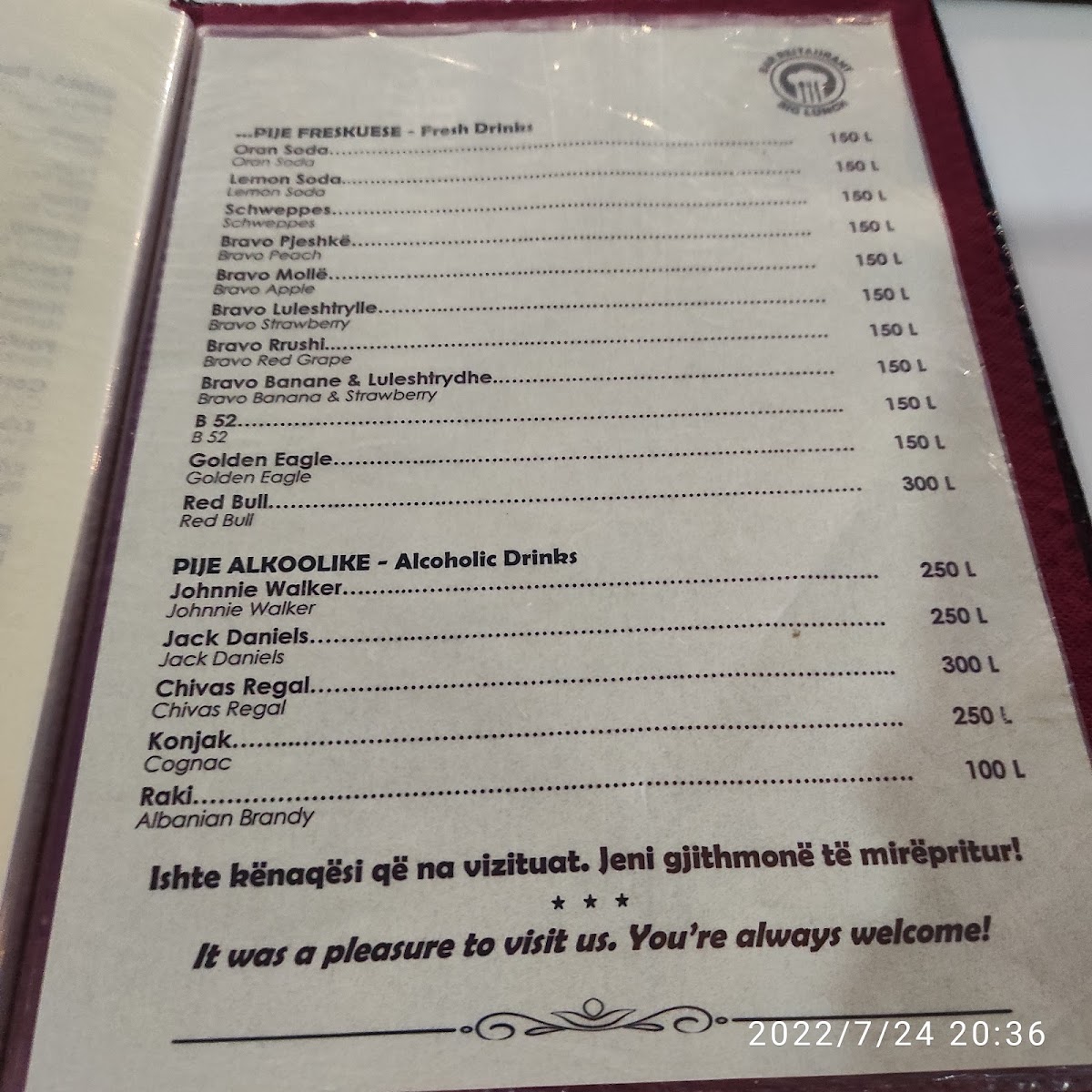 Menu Bar Restaurant Big Lunch-1