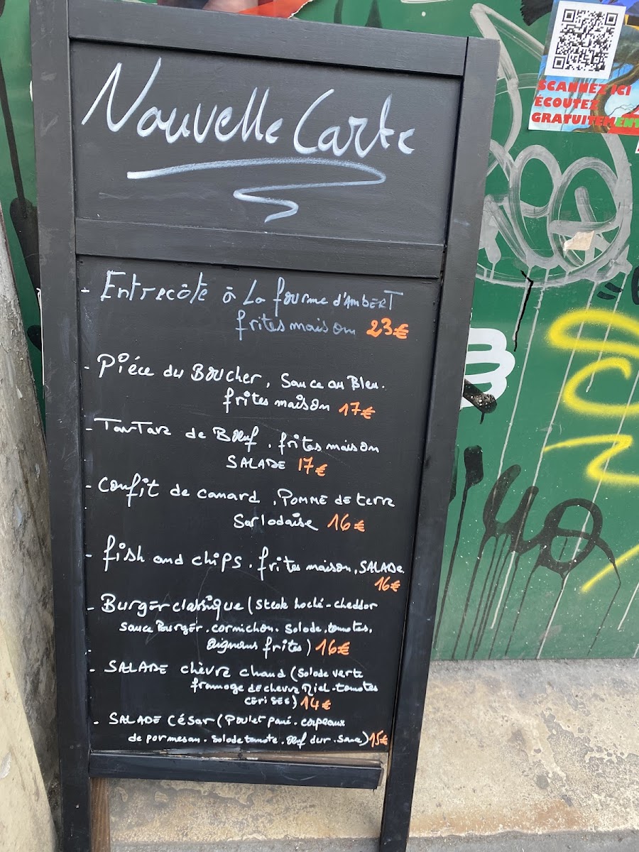 Menu Bar Restaurant Brasserie Le Sentier-4