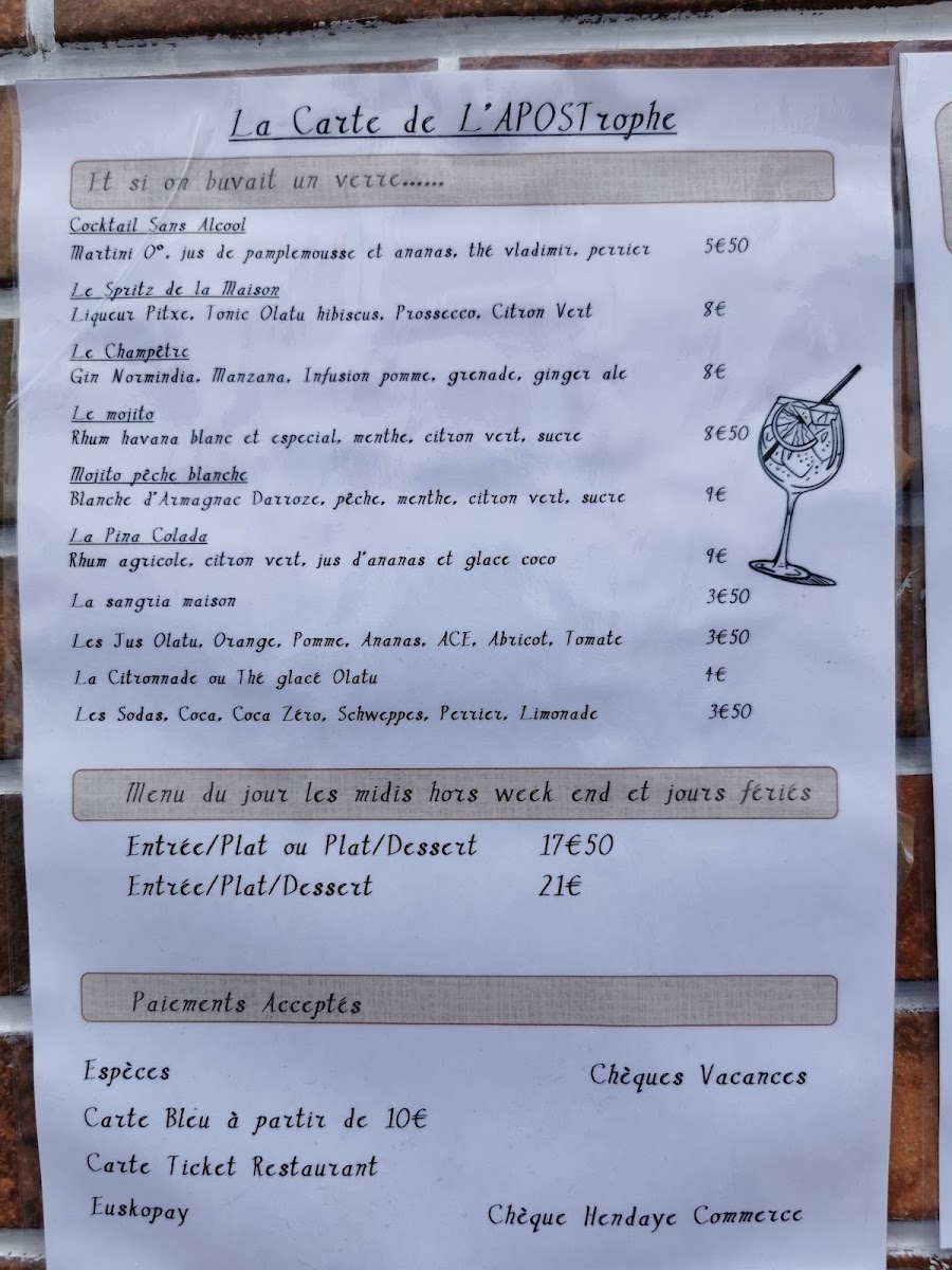 Menu Bar Restaurant L'apostrophe-3