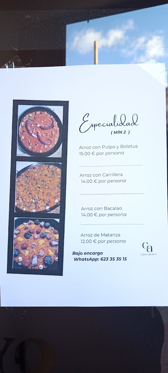 Menu Bar Restaurante Casa Arayo-2