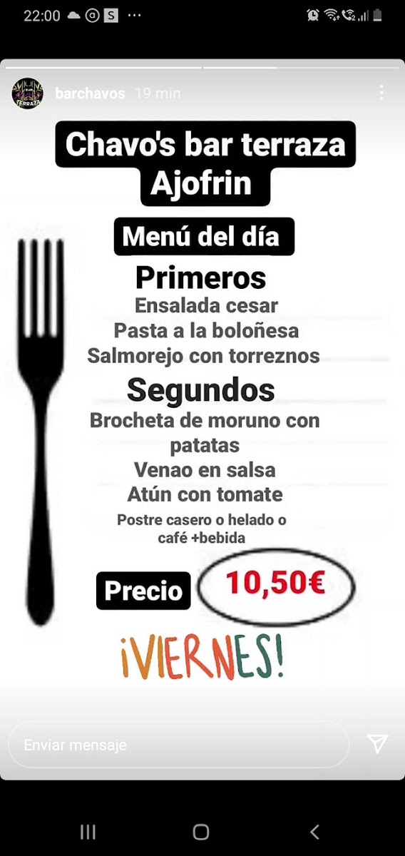 Menu Bar Restaurante Chavo´s-1