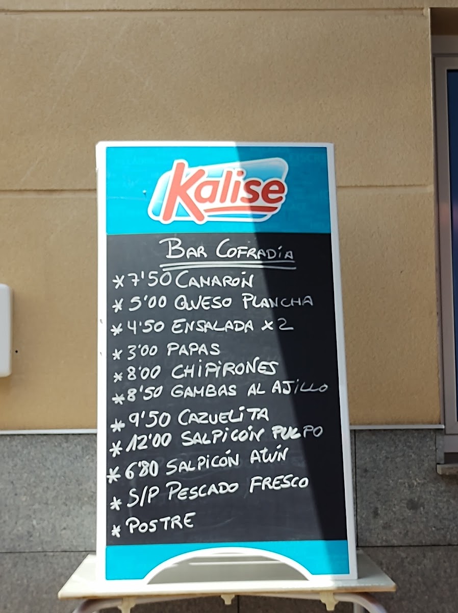 Menu Bar Restaurante 'cofradía El Mirador'-2