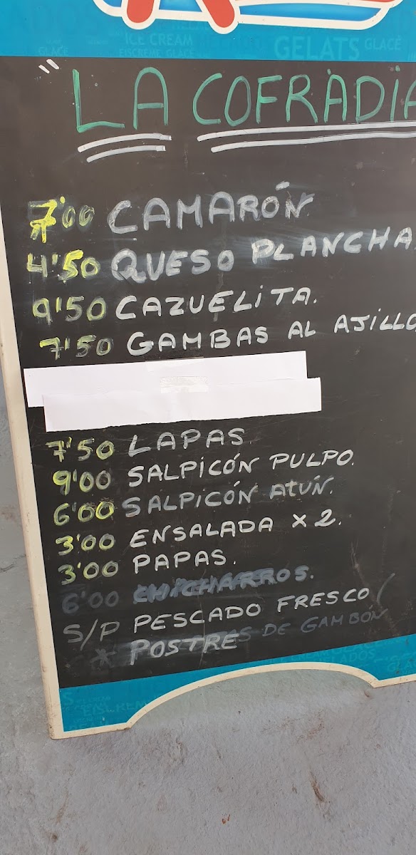 Menu Bar Restaurante 'cofradía El Mirador'-4
