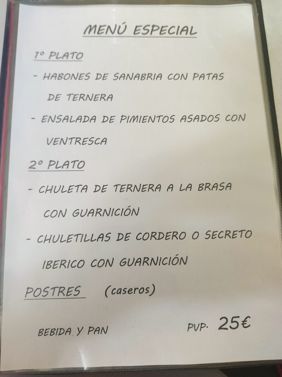 Menu Bar Restaurante El Majo-4