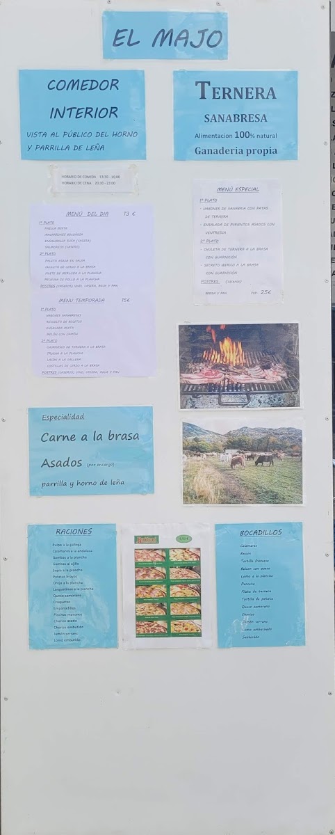 Menu Bar Restaurante El Majo-7