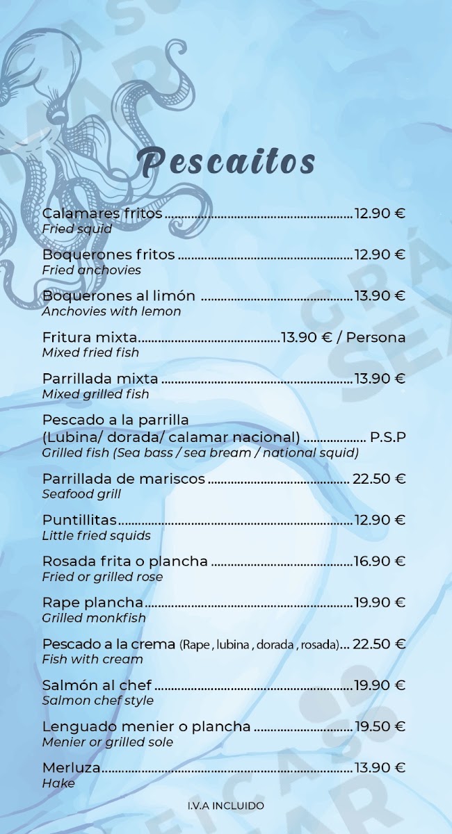 Menu Bar Restaurante La China-1